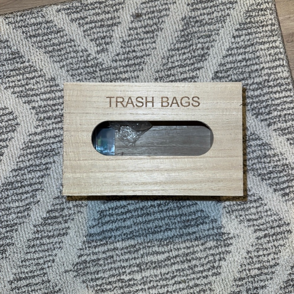 Wooden Trash Bag Holder